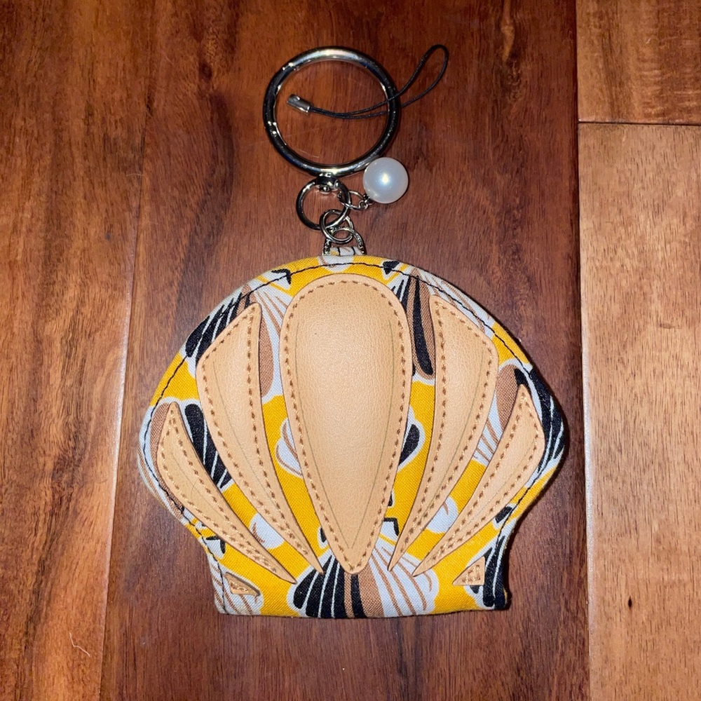 Vera Bradley Yellow Shell Coin Purse Keychain
- Rare! NWOT